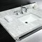 Fauceture KVPB36M8SQ1ST 36" Carrara Marble Vanity Top with Stainless Steel Legs, Marble White/Polished Chrome KVPB36M8SQ1ST - alternate 3